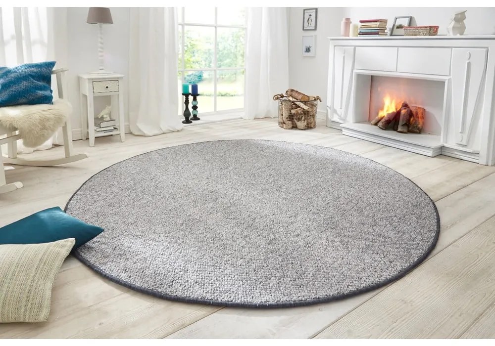 Tappeto rotondo grigio ø 133 cm Wolly - BT Carpet