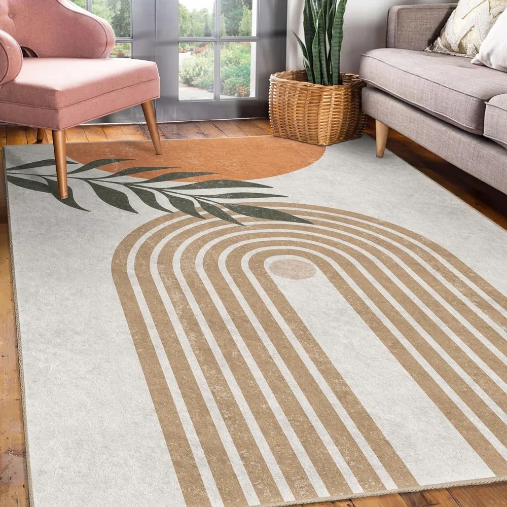 Passatoia color crema lavabile 80x200 cm Dot Arch – Mila Home