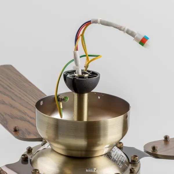 ZEVENTI - Ventilatore da soffitto NAVAGIO 1xE27/60W/230V marrone