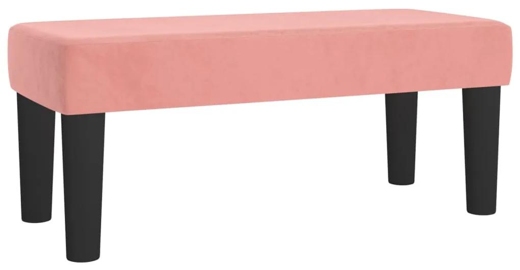 Panca rosa 70x30x30 cm in velluto