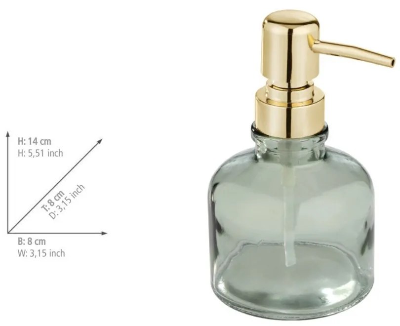 Dispenser per sapone color menta in vetro 200 ml Atessa – Wenko