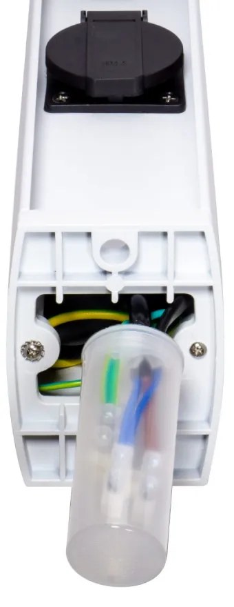 Colonnina con Prese elettriche da Giardino 30cm IP54 Alluminio - Bianca Colore del corpo Bianco