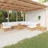 Set Divani da Giardino 12 pz con Cuscini Legno Massello di Teak 3100887