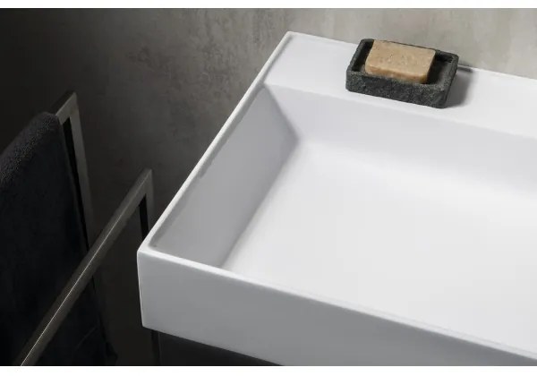 Sapho - Lavabo sospeso GODIVA 58x44 cm marmo/bianco