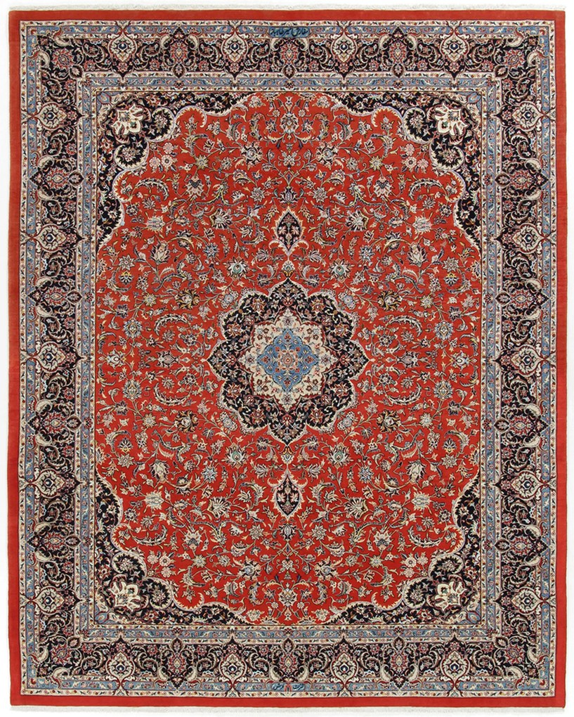Isfahan Tappeto 200 x 260 (Iran) Annodato A Mano