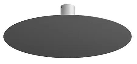 Plafoniera Moderna Disk Metallo Grigio Antracite 7 Luci Gx53