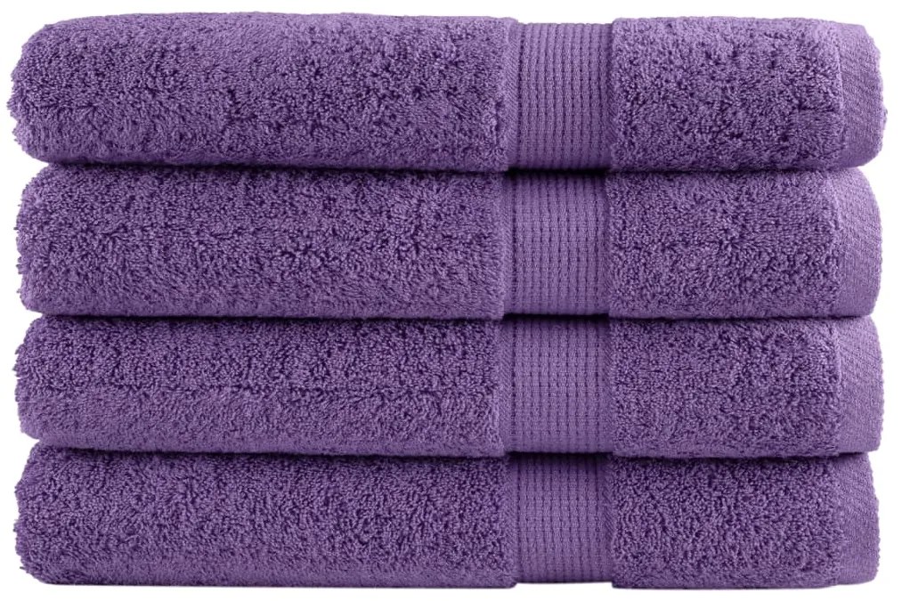 Asciugamani Per Sauna Solund 4 Pz Viola 80x200 Cm 600 G/m² /
