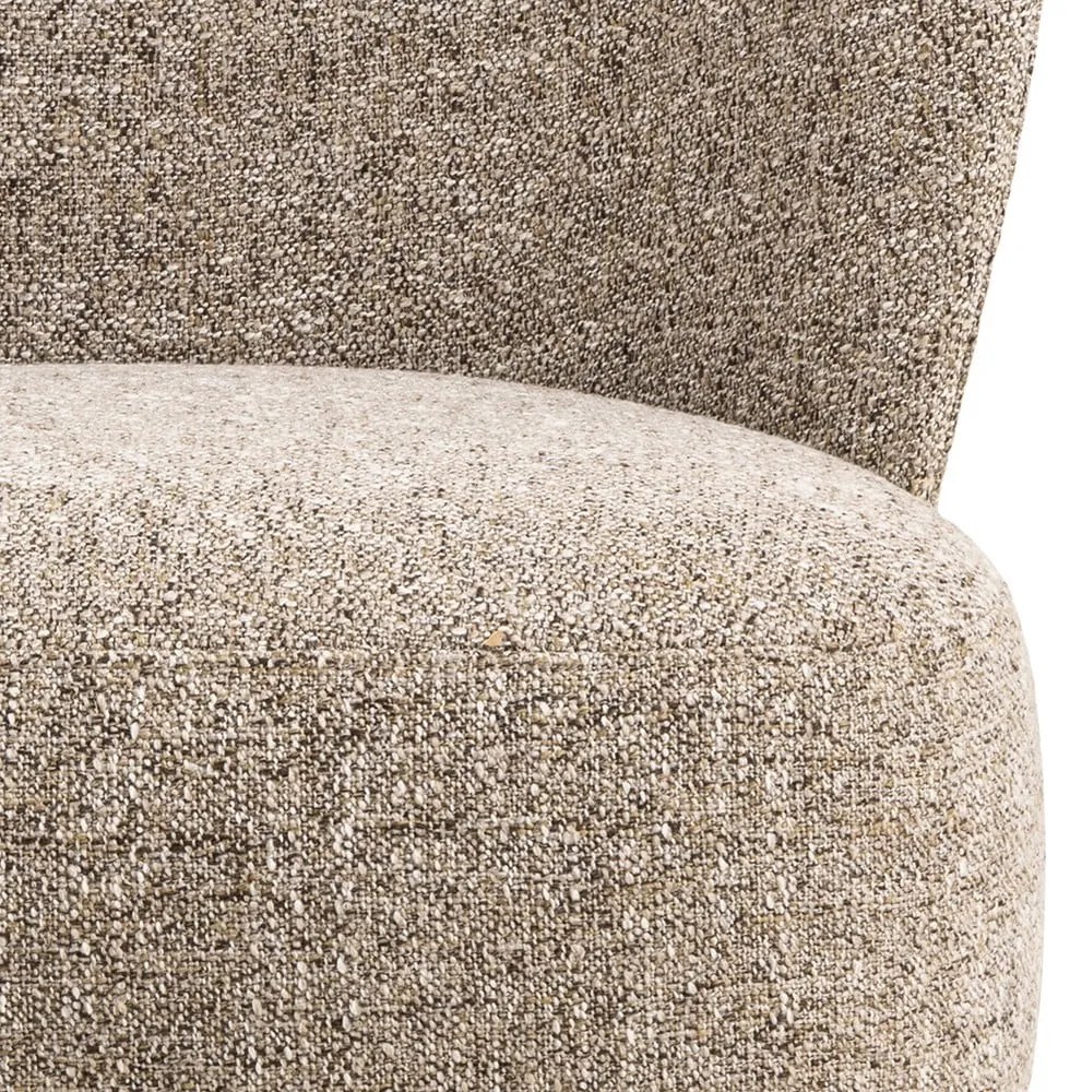 Poltrona beige in tessuto bouclé Elmont - Actona