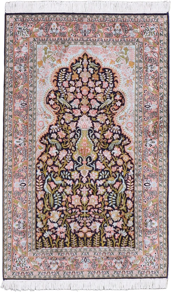 Cashmere Silk Tappeto orientale 160 x 100 (Indian) Annodato A Mano