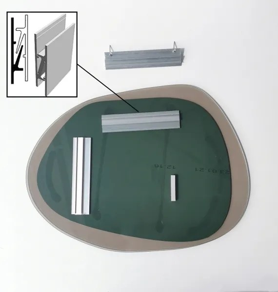 Specchio da parete AQUA 55x75 cm bronzo