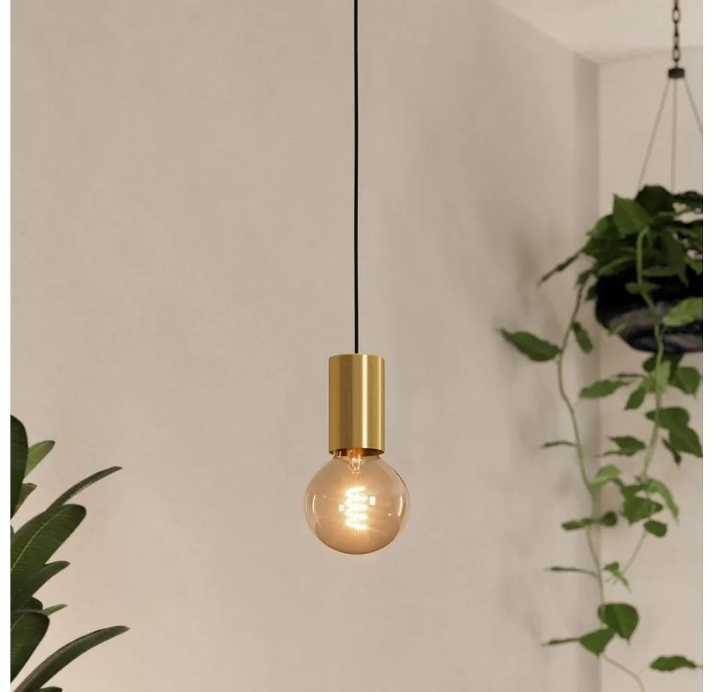 Eglo 900799 - Lampadario a sospensione con filo POZUETA 1xE27/40W/230V oro