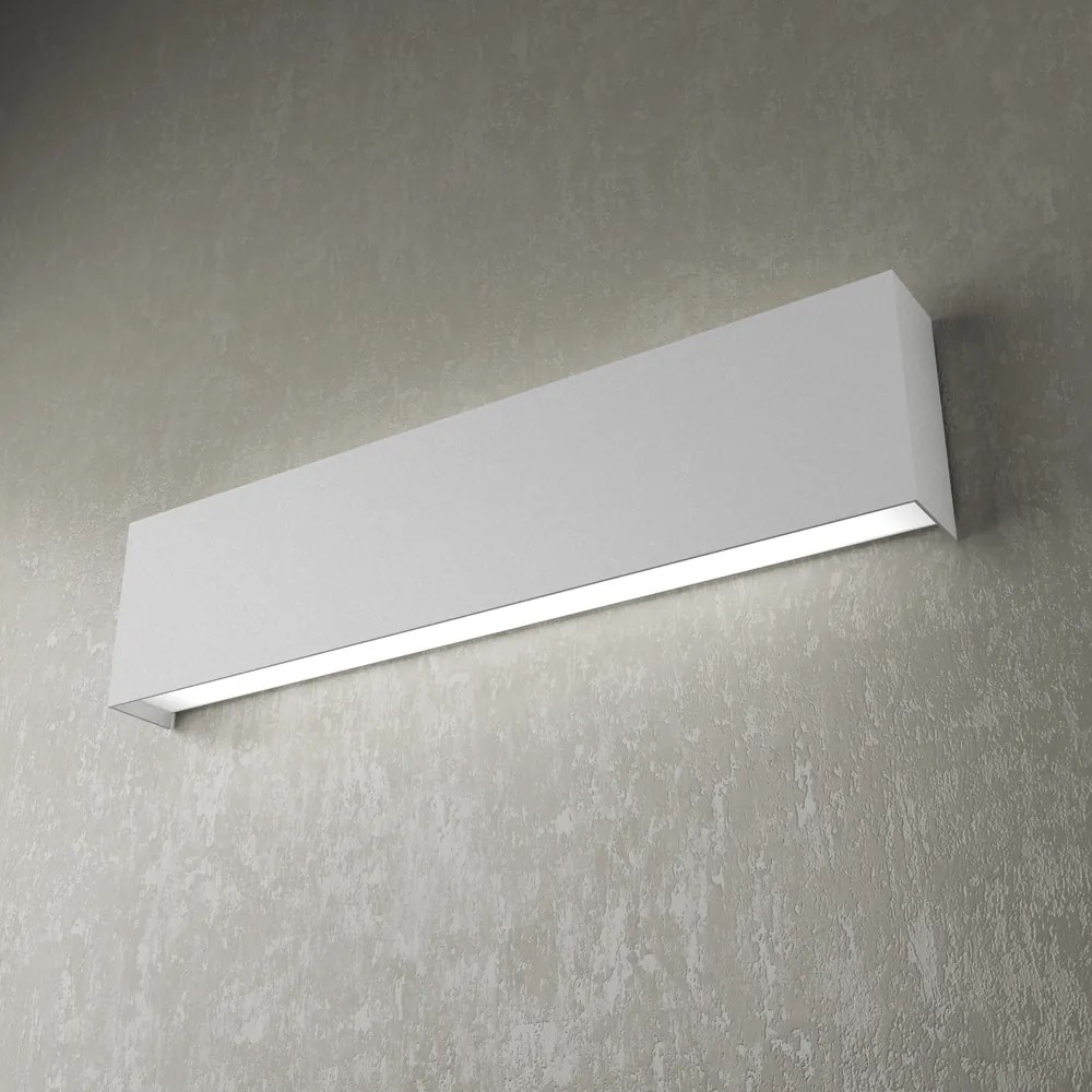 Applique Moderna Wally Metallo Grigio 2 Luci 2G11 50Cm