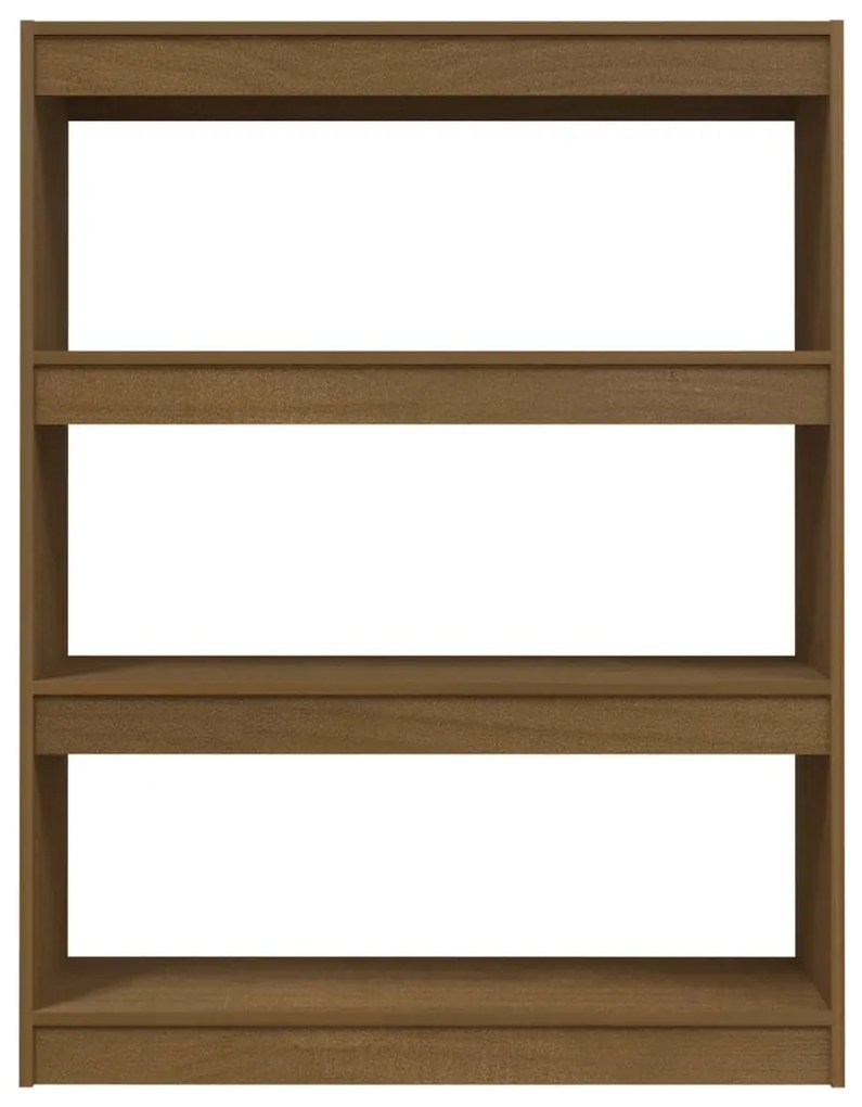 Libreria/divisorio marrone miele 100x30x103 cm in legno di pino