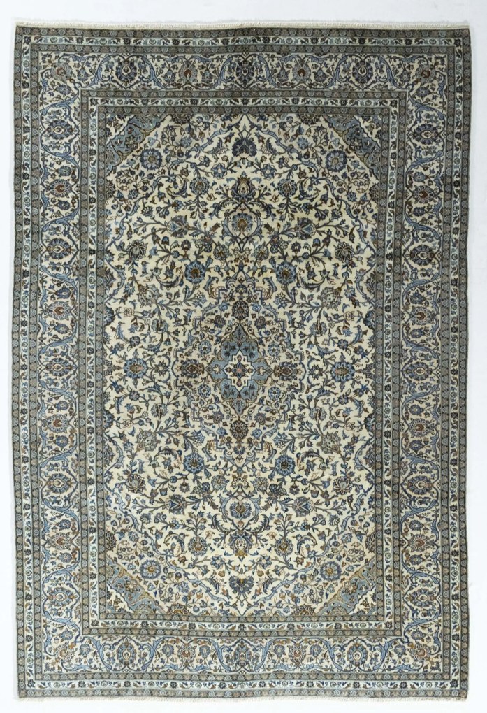 Kashan Tappeto 240 x 350 Beige (Iran) Annodato A Mano