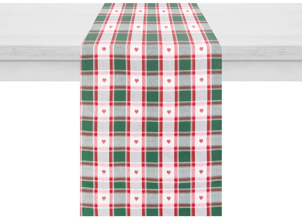 Runner 50x140 cm tartan verde