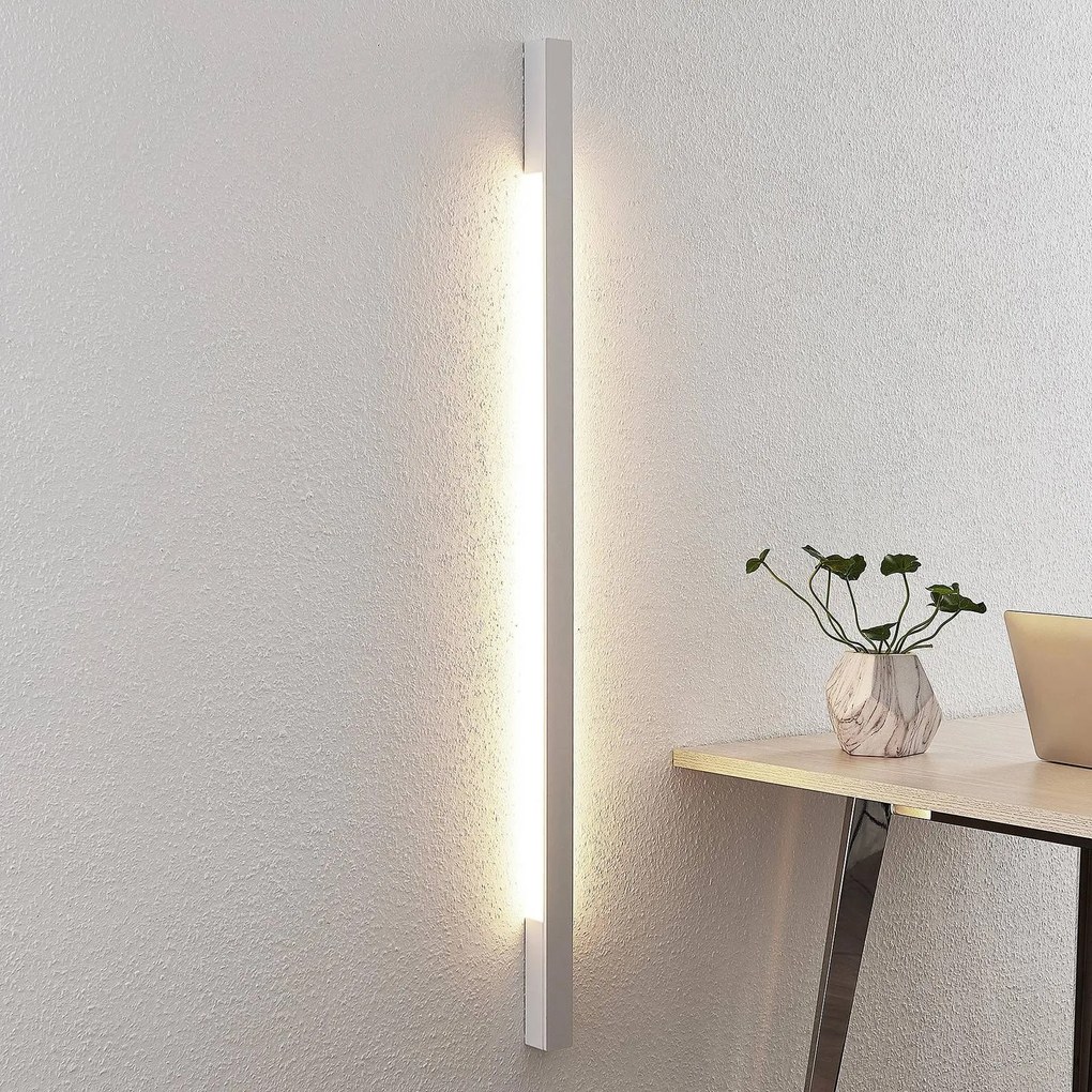 Applique da parete a LED Ivano Arcchio, Bianco / Opale, Corridoio, Alluminio, Moderno, Applique a LED