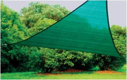 Tenda Vela Ombreggiante Triangolare 5x5x5 m Verde in HDPE