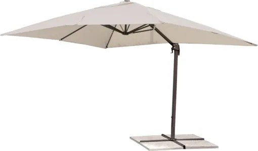 Ombrellone 3x3 In Alluminio Palo Laterale Moka Telo Ecru Park Airvent