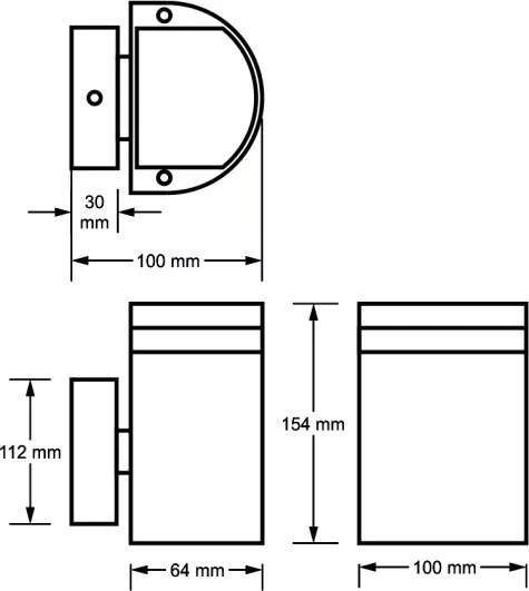 Applique da esterno KORTEK 1xGU10/30W/230V IP54 nero