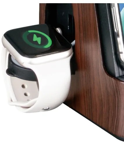 Immax 08999L - Lampada da tavolo LED+CCT dimmerabile con ricarica wireless Qi IDEAL LED/8W/230V, marrone