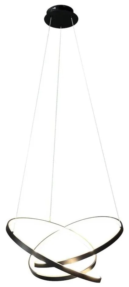 Lampadario LED a sospensione con filo EMPOLI LED/55W/230V nero