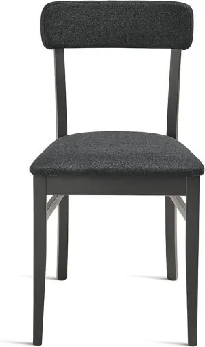 Sedia in tessuto Antracite con struttura in legno LIPSIA 2 sedie