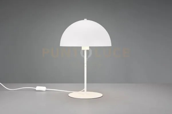 Nola lampada da tavolo metallo bianco forma fungo h. 45cm 1 luce at...