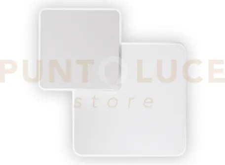 Pouche quadrato applique a parete bianco a led 3000k 15w  2000 lm