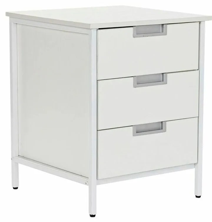Cassettiera DKD Home Decor Metallo MDF Bianco (40 x 40 x 50 cm)