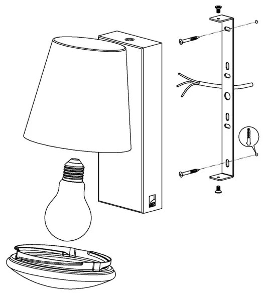 Eglo 97482 - Applique a LED da esterno CALDIERO-C 1xE27/9W/230V antracite