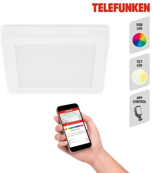 Telefunken 309606TF - LED RGBW Lampada dimmerabile LED/18W/230V Wi-Fi Tuya