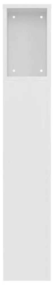 Testiera con contenitore bianco 100x18,5x104,5 cm