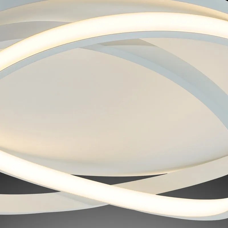 Plafoniera LED moderno Persy, bianco Ø 40 cm, luce fredda NOVECENTO