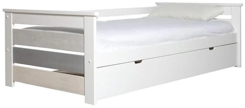 Letto divano con letto estraibile 2 x 90 x 190 cm in MDF Bianco - CELIANE