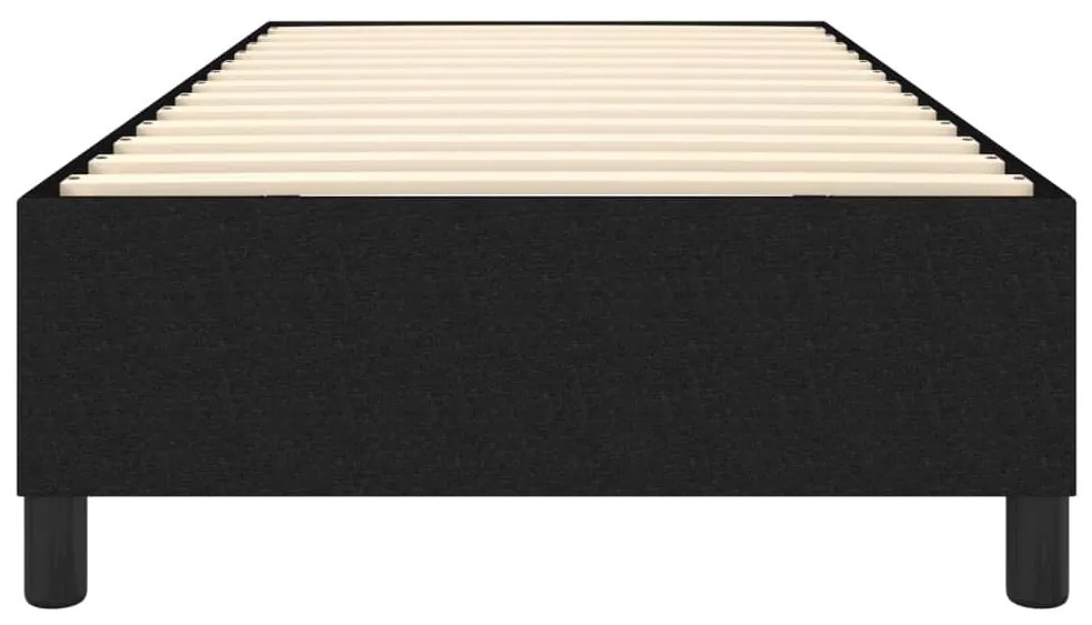 Giroletto a molle nero 90x200 cm in tessuto