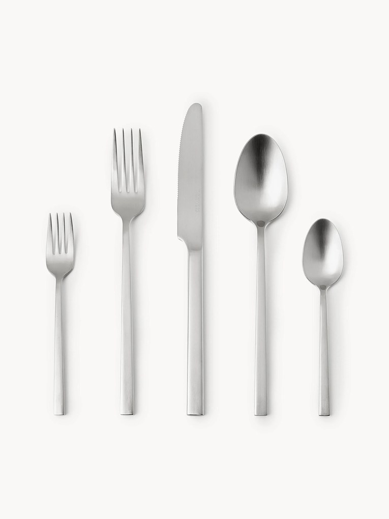 Set di posate spazzolate opache Shine, varie misure