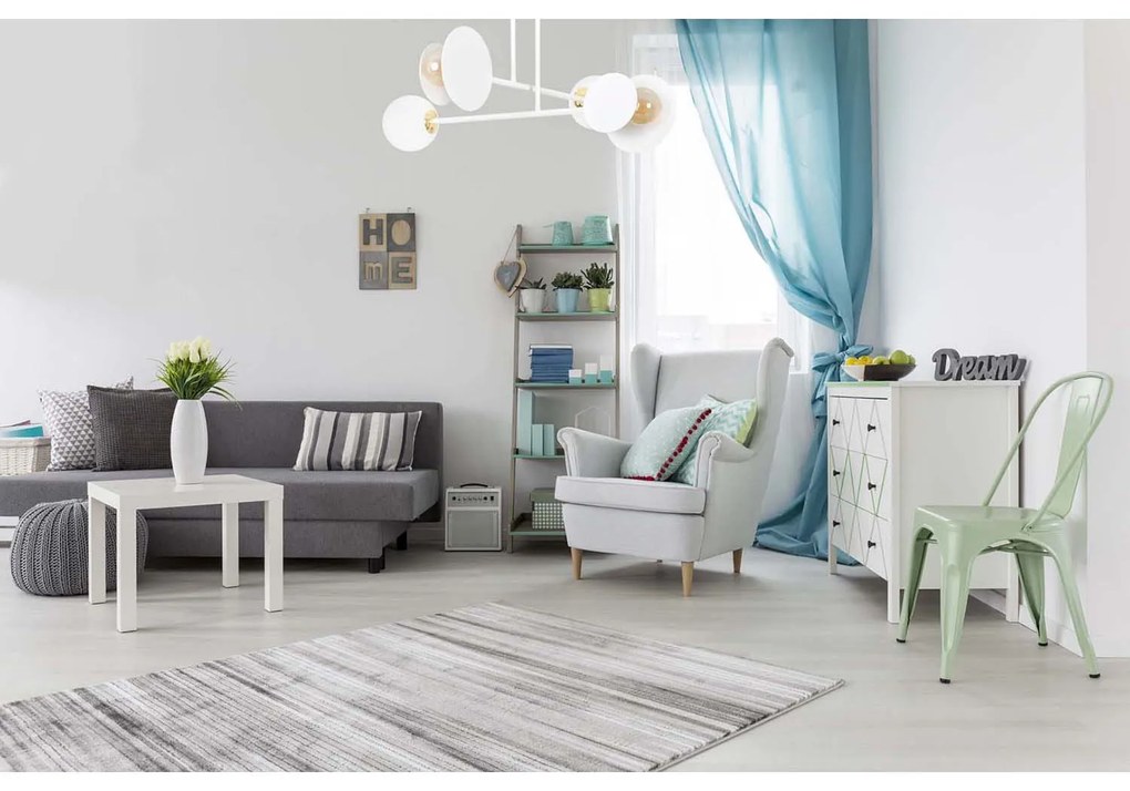 Plafoniera Moderna Inari Acciaio Bianco 4 Luci E27 Ip20