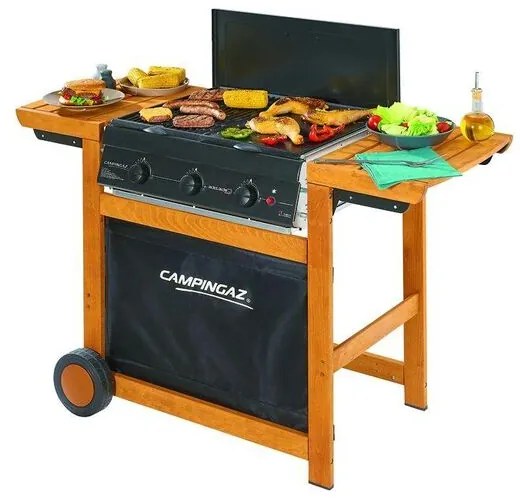 Barbecue campingaz dual gas adelaide 3 woody 14 kw