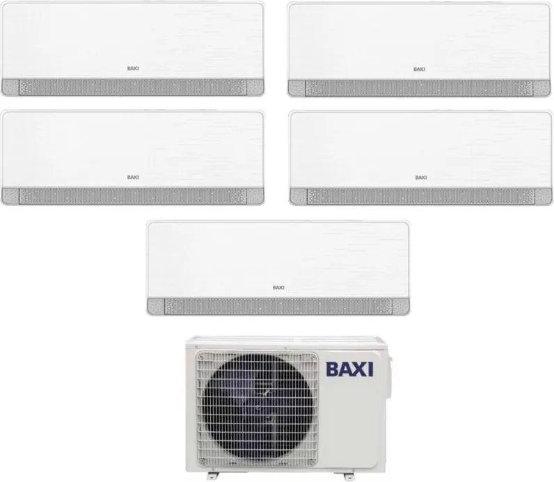 Condizionatore Penta Split Baxi SIDERA 9+9+12+12+12 con LSGT125-5M R-32 Wi-Fi Integrato