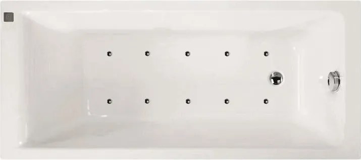 Vasca idromassaggio rettangolare Galaxy,bianco ,70, 170 cm, 8 bocchette, SANYCCES