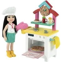 MATTEL BAMBOLA CHELSEA CON FORNO PER PIZZA E ACCESORI PLAY SET