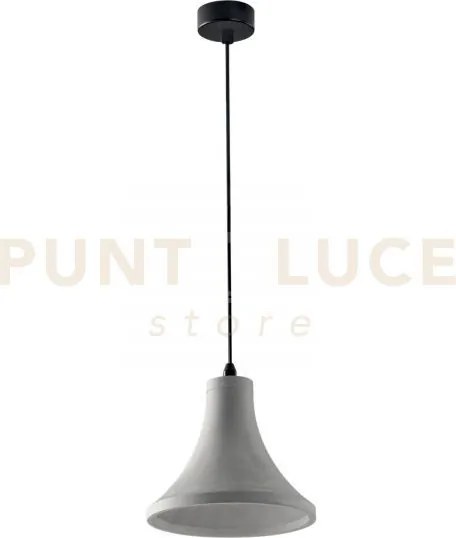 Lampadario a sospensione ando forma geometrica grigia 1 luce attacc...
