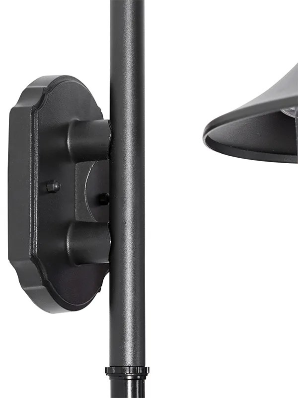 Lampada da parete per esterni nera IP44 con sensore di movimento - Daphne