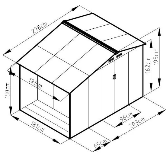 Casa giardino Luke A-2 - Rojaplast