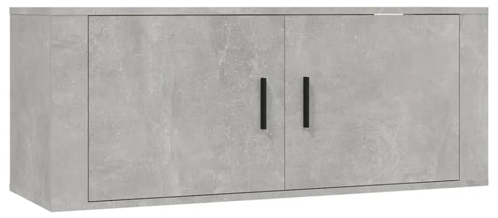 Set di Mobili Porta TV 2 pz Grigio Cemento in Legno Multistrato