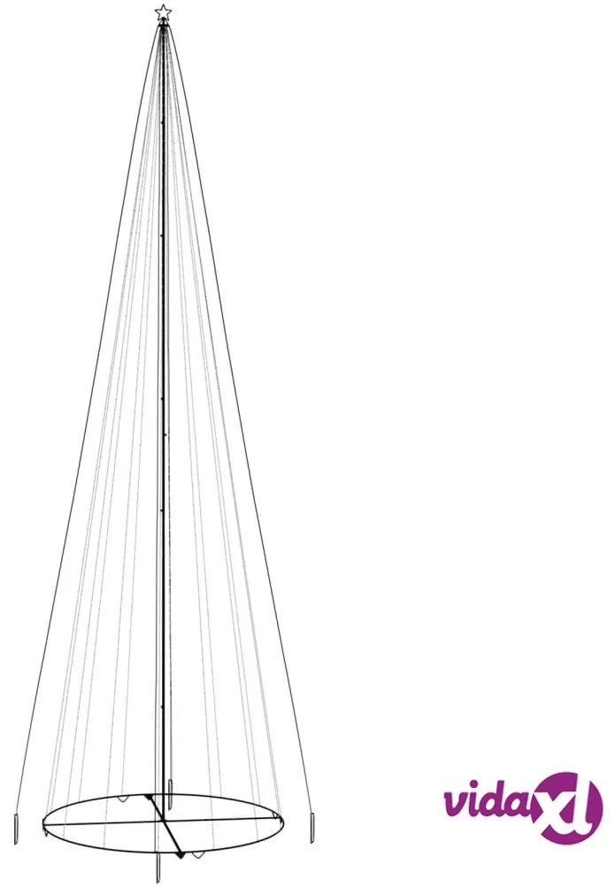 vidaXL Albero di Natale a Cono Bianco Freddo 1134 LED 230x800 cm