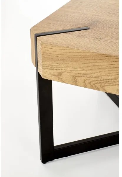 Tavolino LAVIDA 43x110 cm oro quercia/nero