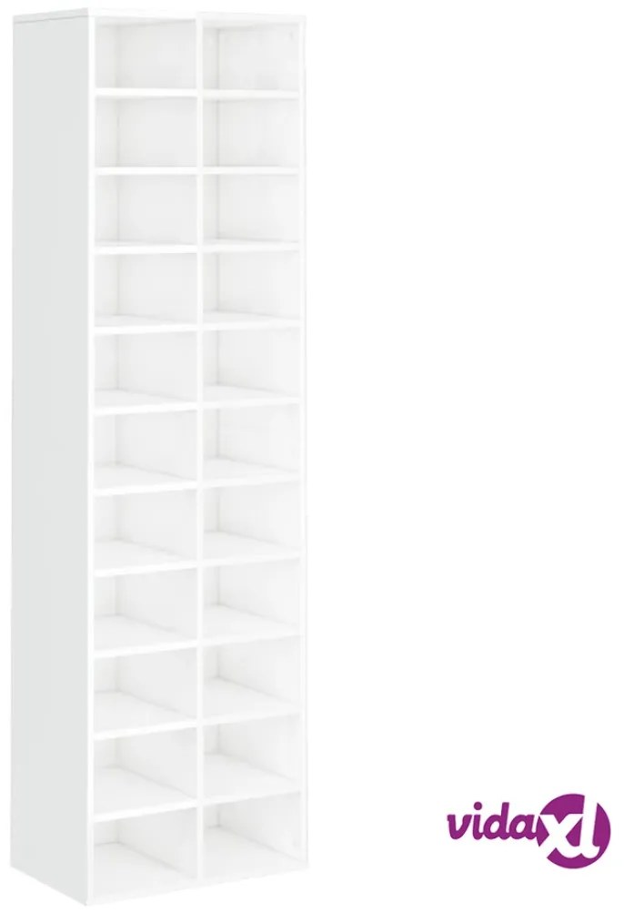 vidaXL Scarpiera Bianco Lucido 54x34x183 cm in Truciolato