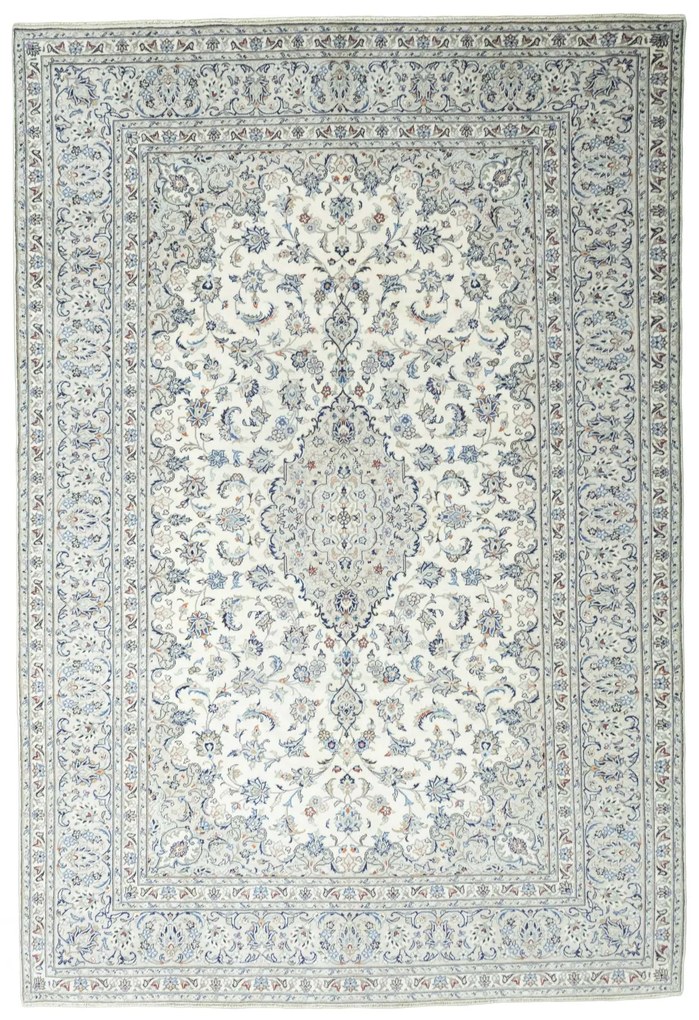 Kashan Tappeto 240 x 360 Beige (Iran) Annodato A Mano