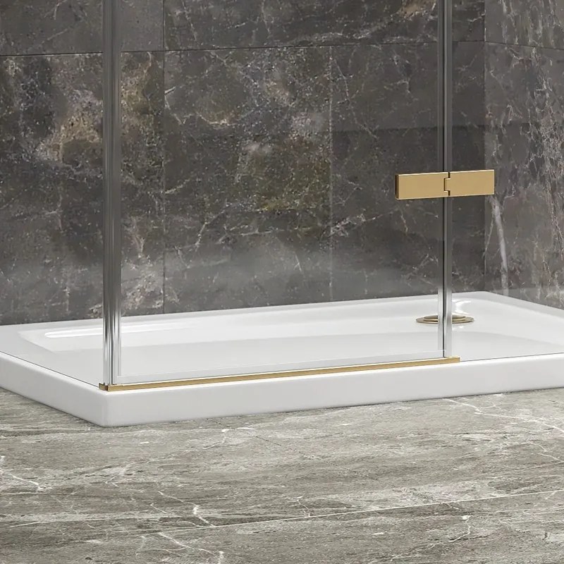 Box doccia 80x70 oro satinato porta battente | KT5000G - KAMALU
